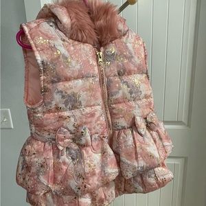 Little lass vest hooded vest, girls, size 4